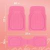 imageHeavy Duty Rubber 4Piece Beige Car Floor Mats  Universal Trimmable AllWeather Car Accessories  Girl Car Accessories for Women ampamp Cute Car Mats for Women for Girly Car Decor Truck ampamp SUVPink