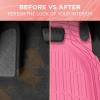 imageHeavy Duty Rubber 4Piece Beige Car Floor Mats  Universal Trimmable AllWeather Car Accessories  Girl Car Accessories for Women ampamp Cute Car Mats for Women for Girly Car Decor Truck ampamp SUVPink