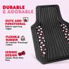 imageHello Kitty Car Mats 4pc Floor Mats for Cars Trucks SUVs Grey Car Floor Mats for Women Men Accessories Rubber Heavy Duty Cute NonSlip Always Front Rear Hello Kitty Cars Accessories GrayPinkBlack with Red Bows