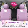 imageHello Kitty Car Seat Covers  Cute Front Seat Covers PU Leather Seat Covers for Cars SUV Van Trucks Hello Kitty Car Accessories 2pc BlackPurple
