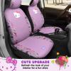 imageHello Kitty Car Seat Covers  Cute Front Seat Covers PU Leather Seat Covers for Cars SUV Van Trucks Hello Kitty Car Accessories 2pc BlackPurple