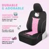 imageHello Kitty Car Seat Covers Car Floor Mats Steering Wheel Cover Windshield Sun Shade for Car Gift Pack Car Air Freshener Black and Pink Hello Kitty Car Accessories for Women 9pc Combo