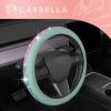imageLeatherette Crystal Bling Steering Wheel Cover for Car SUV Glitter Sparkle Rhinestone Cute Car Accessories for Women Universal Fit Standard Size Fits 145quot15quot  Mint wRainbow BlingMint w Rainbow Bling