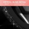 imageLeatherette Crystal Bling Steering Wheel Cover for Car SUV Glitter Sparkle Rhinestone Cute Car Accessories for Women Universal Fit Standard Size Fits 145quot15quot  Mint wRainbow BlingBlack w Black Bling