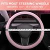 imageLeatherette Crystal Bling Steering Wheel Cover for Car SUV Glitter Sparkle Rhinestone Cute Car Accessories for Women Universal Fit Standard Size Fits 145quot15quot  Mint wRainbow BlingPink w Rainbow Bling