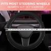 imageLeatherette Crystal Bling Steering Wheel Cover for Car SUV Glitter Sparkle Rhinestone Cute Car Accessories for Women Universal Fit Standard Size Fits 145quot15quot  Mint wRainbow BlingBlack w Gold Bling