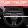 imageLeatherette Crystal Bling Steering Wheel Cover for Car SUV Glitter Sparkle Rhinestone Cute Car Accessories for Women Universal Fit Standard Size Fits 145quot15quot  Mint wRainbow BlingBlack w Black Bling