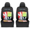 imageLooney Tunes Car Seat Covers  2Piece Front Seat Covers Featuring Bugs Bunny Marvin the Martian Taz ampamp Daffy Duck  Universal Fit for Cars Trucks SUV Seat Covers for Car Cute Cartoon Car Accessories