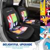 imageLooney Tunes Car Seat Covers  2Piece Front Seat Covers Featuring Bugs Bunny Marvin the Martian Taz ampamp Daffy Duck  Universal Fit for Cars Trucks SUV Seat Covers for Car Cute Cartoon Car Accessories