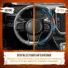 imageNaruto Shippuden Car Steering Wheel Cover 15 Inch Anime Steering Wheel Cover Cushioned Soft Comfortable Cover Anime Car Accessories for Men Women KumogakureNaruto Kumogakure