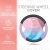 imagePink Sequin Bling Steering Wheel Cover Standard 15 Inch Size Fits Most Vehicles Cute Faux Leather Car Steering Cover with Diamond Rhinestone Glitter Like Detail Car Accessories for WomenPurple Sequin Bling
