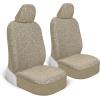 imagePlush Sherpa Fleece Car Seat Cover 1 Piece Gray Seat Cover for Cars with Soft Cushioned Touch Cute Automotive Interior Protector for Trucks Van SUV Car Accessories for WomenBeige Sequin