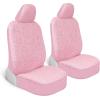 imagePlush Sherpa Fleece Car Seat Cover 1 Piece Gray Seat Cover for Cars with Soft Cushioned Touch Cute Automotive Interior Protector for Trucks Van SUV Car Accessories for WomenPink Sequin