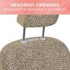 imagePlush Sherpa Fleece Car Seat Cover 1 Piece Gray Seat Cover for Cars with Soft Cushioned Touch Cute Automotive Interior Protector for Trucks Van SUV Car Accessories for WomenBeige Sequin
