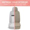 imagePlush Sherpa Fleece Car Seat Cover 1 Piece Gray Seat Cover for Cars with Soft Cushioned Touch Cute Automotive Interior Protector for Trucks Van SUV Car Accessories for WomenBeige Sequin