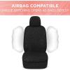 imagePlush Sherpa Fleece Car Seat Cover 1 Piece Gray Seat Cover for Cars with Soft Cushioned Touch Cute Automotive Interior Protector for Trucks Van SUV Car Accessories for WomenBlack Sequin