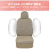 imagePlush Sherpa Fleece Car Seat Cover 1 Piece Gray Seat Cover for Cars with Soft Cushioned Touch Cute Automotive Interior Protector for Trucks Van SUV Car Accessories for WomenBeige Sequin