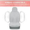 imagePlush Sherpa Fleece Car Seat Cover 1 Piece Gray Seat Cover for Cars with Soft Cushioned Touch Cute Automotive Interior Protector for Trucks Van SUV Car Accessories for WomenGray Fleece