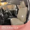 imagePlush Sherpa Fleece Car Seat Cover 1 Piece Gray Seat Cover for Cars with Soft Cushioned Touch Cute Automotive Interior Protector for Trucks Van SUV Car Accessories for WomenBeige Sequin