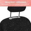 imagePlush Sherpa Fleece Car Seat Cover 1 Piece Gray Seat Cover for Cars with Soft Cushioned Touch Cute Automotive Interior Protector for Trucks Van SUV Car Accessories for WomenBlack Sequin