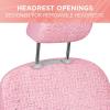 imagePlush Sherpa Fleece Car Seat Cover 1 Piece Gray Seat Cover for Cars with Soft Cushioned Touch Cute Automotive Interior Protector for Trucks Van SUV Car Accessories for WomenPink Sequin