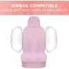 imagePlush Sherpa Fleece Car Seat Cover 1 Piece Gray Seat Cover for Cars with Soft Cushioned Touch Cute Automotive Interior Protector for Trucks Van SUV Car Accessories for WomenPink Fleece