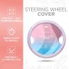 imagePurple Holo Bling Steering Wheel Cover Standard 15 Inch Size Fits Most Vehicles Cute Shiny Crackle Car Steering Cover with Holographic Foil Glitter Like Detail Car Accessories for Women