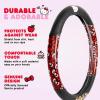 imageSanrio Hello Kitty Bows Car Steering Wheel Cover Universal Fit Cute Car Accessories for Women Stylish Decor Gifts Hello Kitty Accessories  Fits Standard Wheels 145quot15quotHello Kitty Bows