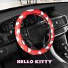 imageSanrio Hello Kitty Bows Car Steering Wheel Cover Universal Fit Cute Car Accessories for Women Stylish Decor Gifts Hello Kitty Accessories  Fits Standard Wheels 145quot15quotHello Kitty Red