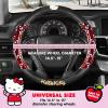 imageSanrio Hello Kitty Bows Car Steering Wheel Cover Universal Fit Cute Car Accessories for Women Stylish Decor Gifts Hello Kitty Accessories  Fits Standard Wheels 145quot15quotHello Kitty Bows