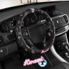 imageSanrio Hello Kitty Bows Car Steering Wheel Cover Universal Fit Cute Car Accessories for Women Stylish Decor Gifts Hello Kitty Accessories  Fits Standard Wheels 145quot15quotKuromi Black