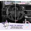 imageSanrio Hello Kitty Bows Car Steering Wheel Cover Universal Fit Cute Car Accessories for Women Stylish Decor Gifts Hello Kitty Accessories  Fits Standard Wheels 145quot15quotKuromi Black