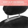 imageSheepskin Car Seat Covers for Women 2Pack Faux Fur Car Seat Covers Front Seats Only Cute Automotive Seat Covers For Cars for Women Car Accessories for Women Soft PinkBlack Fur