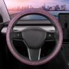 imageSilver Steering Wheel Cover Standard 15 Inch Size Fits Most Vehicles Cute Shiny Bling Car Steering Wheel Cover with Herringbone Detail Car Accessories for WomenPurple Herringbone