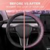 imageSilver Steering Wheel Cover Standard 15 Inch Size Fits Most Vehicles Cute Shiny Bling Car Steering Wheel Cover with Herringbone Detail Car Accessories for WomenPurple Herringbone
