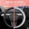 imageSilver Steering Wheel Cover Standard 15 Inch Size Fits Most Vehicles Cute Shiny Bling Car Steering Wheel Cover with Herringbone Detail Car Accessories for WomenSilver Herringbone