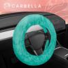 imageTwisted Fur Holiday Green Steering Wheel Cover Standard 15 Inch Size Fits Most Vehicles Fuzzy Fluffy Car Steering Cover with Soft Faux Fur Touch Car Accessories for WomenMint