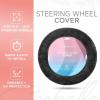 imageTwisted Fur Holiday Green Steering Wheel Cover Standard 15 Inch Size Fits Most Vehicles Fuzzy Fluffy Car Steering Cover with Soft Faux Fur Touch Car Accessories for WomenBlack