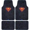 imageBDK Warner Bros DC Comics Superman 4pc Carpet Floor Mats Car Accessories  Set for Car Truck Van SUV  NoSlip Grip  Universal Fit Front 26quot x 165quot Rear 14quot x 165quotSuperman