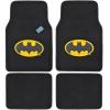 imageBDK Warner Brothers DC Comics Superman Car Accessories Floor Mats  Universal Fit Front 26 x 165 in ampamp Rear 14 x 165 in Full Set Black Car Mats with NonSlip GripClassic Batman