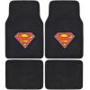 imageBDK Warner Brothers DC Comics Superman Car Accessories Floor Mats  Universal Fit Front 26 x 165 in ampamp Rear 14 x 165 in Full Set Black Car Mats with NonSlip GripClassic Superman