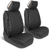 imageBlingStitch Car Seat Covers Full Set  Luxurious Black Vegan Leather Seat Covers for CarsBlack with Black Crystals