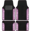 imageGlitter Bling Car Mats 4Piece Set TwoTone Shiny Carpet Car Floor Mats StainResistant Floor Mats for Cars for Women Universal Car Mat Set Automotive Floor Mats  Purple