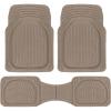 imageHeavy Duty Rubber 4Piece Beige Car Floor Mats  Universal Trimmable AllWeather Car Accessories  Girl Car Accessories for Women ampamp Cute Car Mats for Women for Girly Car Decor Truck ampamp SUVBeige