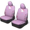 imageHello Kitty Car Seat Covers  Cute Front Seat Covers PU Leather Seat Covers for Cars SUV Van Trucks Hello Kitty Car Accessories 2pc BlackPurple