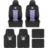 imageHello Kitty Cinnamoroll Car Seat Covers  Adorable Light Blue Front Seat Covers with 4PC Carpet Car Floor Mats  Universal Fit for Cars SUVs ampamp Trucks  Super Cute Cinnamoroll Print ampamp Pattern AccentsKuromi Purple