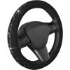 imageLeatherette Crystal Bling Steering Wheel Cover for Car SUV Glitter Sparkle Rhinestone Cute Car Accessories for Women Universal Fit Standard Size Fits 145quot15quot  Mint wRainbow BlingBlack w Black Bling