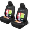 imageLooney Tunes Car Seat Covers  2Piece Front Seat Covers Featuring Bugs Bunny Marvin the Martian Taz ampamp Daffy Duck  Universal Fit for Cars Trucks SUV Seat Covers for Car Cute Cartoon Car Accessories