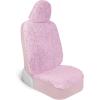 imagePlush Sherpa Fleece Car Seat Cover 1 Piece Gray Seat Cover for Cars with Soft Cushioned Touch Cute Automotive Interior Protector for Trucks Van SUV Car Accessories for WomenPink Fleece