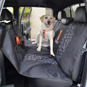imageBDK Scooby Doo Waterproof Dog Car Seat Cover for Back Seat Full Hammock Style  Heavy Duty Black Oxford Automotive Rear Bench Seat Cover for Dogs Interior Covers for Auto Truck Van SUV